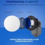 D25 Professional Flash Accessories Kit Universally Compatible | Flash Diffuser | Bounce | Grid| Gel | Grip & Sphere (3 in 1 Mount Adapter) - Image 10