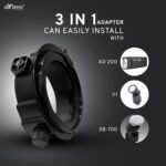 D25 Professional Flash Accessories Kit Universally Compatible | Flash Diffuser | Bounce | Grid| Gel | Grip & Sphere (3 in 1 Mount Adapter) - Image 4