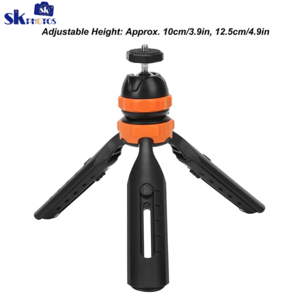 Tabletop Tripod, Travel Tripod 1/4in Screw Hole 2 Sections Plastic Mini Retractable Tripod Mini Tripod with 360 Degree Adjustable Ball Head for Mobile Phone, Smartphone (plastic 2)