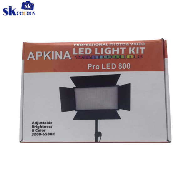 Apkina LED 800 Varicolor Professional Video Light with Power Supply