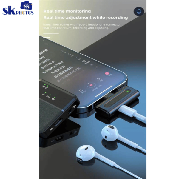 Baiwangli SX8 Type-C/iPhone Dual Professional Wireless Microphone