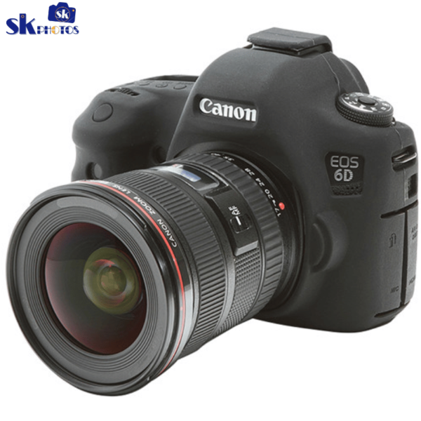 Silicon Cover for Canon EOS 6D Camera Case, Professional Silicone Rubber Camera Case Cover Detachable Protective for Canon EOS 6D - Black