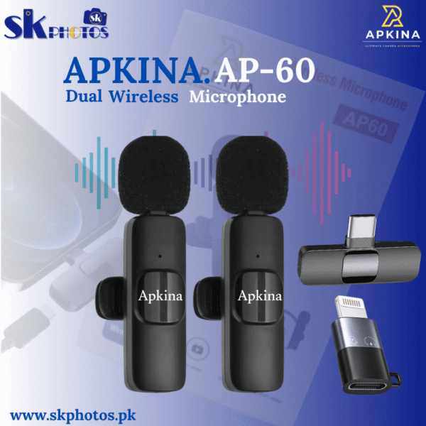 Apkina AP60 Dual Wireless Microphone System