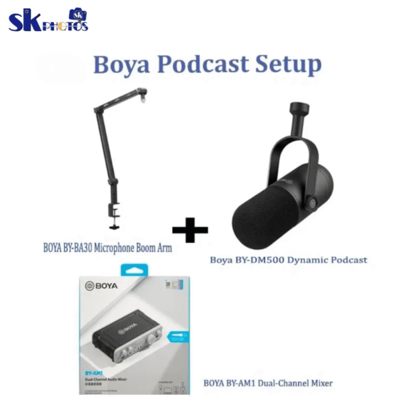 Boya Dynamic Podcast Mic Setup