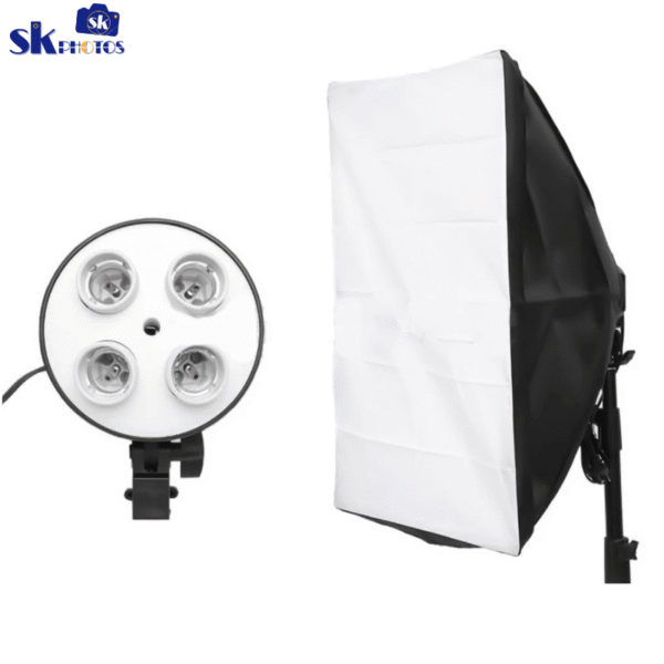 4 Socket Bulb Holder With Softbox 50 By 70