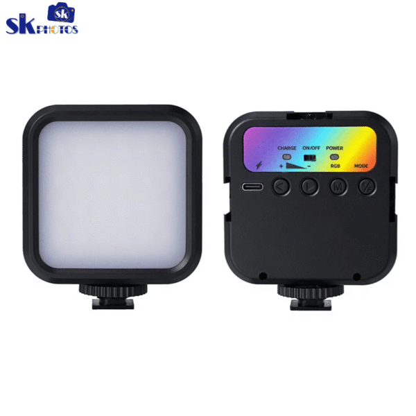 Mini RGB LED Full-Color Camera Video Light 5W with 800Lm Brightness, 3000K to 7000K Color Temperature, 5m Illumination Distance, 2000mAh Battery Capacity for Photography Lightning, Smartphones, Vlog, TikTok