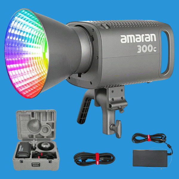 Aputure Amaran 300c RGB COB Video Light Bowen Mount 2,500K to 7,500K CCT with G/M Adjustment 26,580 lux @ 1m with Hyper Reflector Support APP Control