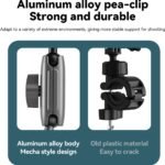 TELESIN Super Clamp Camera Mount with 360° Dual Ball Head, Bike/Bicycle/Motorcycle Handlebar Mount for DJI Osmo Action 6/Osmo Action 5 Pro/Osmo Nano/Action 4 3/Hero 13 12 11 10 9 8 7/Insta 360 X4 X5 - Image 6