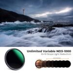 K&F Concept 49mm  Variable ND3-ND1000 ND Filter (1.5-10 Stops) Neutral Density Lens Filter with 24 Multi-Layer Coatings for Camera Lens Nano-Dazzle - Image 2