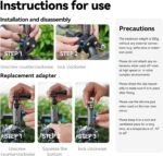 TELESIN Super Clamp Camera Mount with 360° Dual Ball Head, Bike/Bicycle/Motorcycle Handlebar Mount for DJI Osmo Action 6/Osmo Action 5 Pro/Osmo Nano/Action 4 3/Hero 13 12 11 10 9 8 7/Insta 360 X4 X5 - Image 5