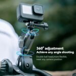 TELESIN Super Clamp Camera Mount with 360° Dual Ball Head, Bike/Bicycle/Motorcycle Handlebar Mount for DJI Osmo Action 6/Osmo Action 5 Pro/Osmo Nano/Action 4 3/Hero 13 12 11 10 9 8 7/Insta 360 X4 X5 - Image 3