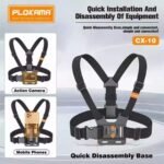 PLOKAMA CX 10 Action Camera & Phone Chest Mount Body Belt with 360° Adjustable Holder Hands-Free Harness for Sports, Hiking, Vlogging & Action Shots - Image 9