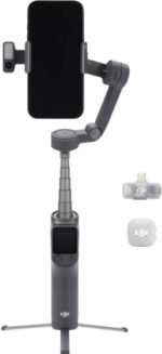 DJI, Osmo Mobile 8P, Smartphone Gimbal Stabilizer, Creator Combo, 3 Axis Stabilization, Foldable Design, ActiveTrack, Portable Vlogging Rig for iPhone Android, Black | Osmo Mobile 8P with Dji Mic - Image 2