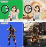 5x9 Feet Large Collapsible Green Screen Backdrop Portable Retractable Chroma Key Panel Photo Background with Stand for Video Conference, Photographic Studio, Streaming - Image 2