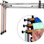 Photography Backdrop Wall Mount 3 Roller Support System, Manual Photo Background Ceiling Holder, Including 2 Tri-fold Hooks, 6 Expand Bars, 3 Chains, for Home Studio Live Stream Game Video