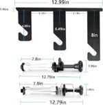 Photography Backdrop Wall Mount 3 Roller Support System, Manual Photo Background Ceiling Holder, Including 2 Tri-fold Hooks, 6 Expand Bars, 3 Chains, for Home Studio Live Stream Game Video - Image 4
