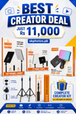 Best Creator Deal – Complete Content Creation Kit for Just Rs. 11,000 Apkina P-19 + P11 + Plokama U160 pro RGB with 2 Light Stand